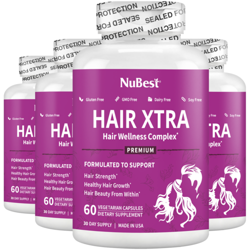 Hair Xtra, Premium Hair Growth Support for Men & Women, 60 Vegan