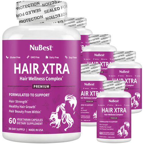 Hair Xtra, Premium Hair Growth Support for Men & Women, 60 Vegan