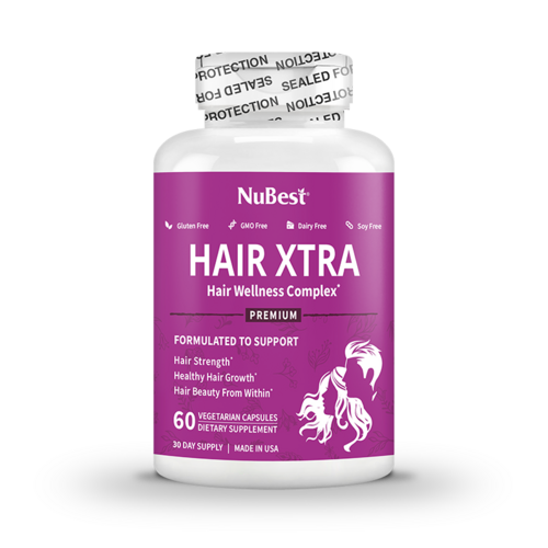 Hair Xtra, Premium Hair Growth Support for Men & Women, 60 Vegan